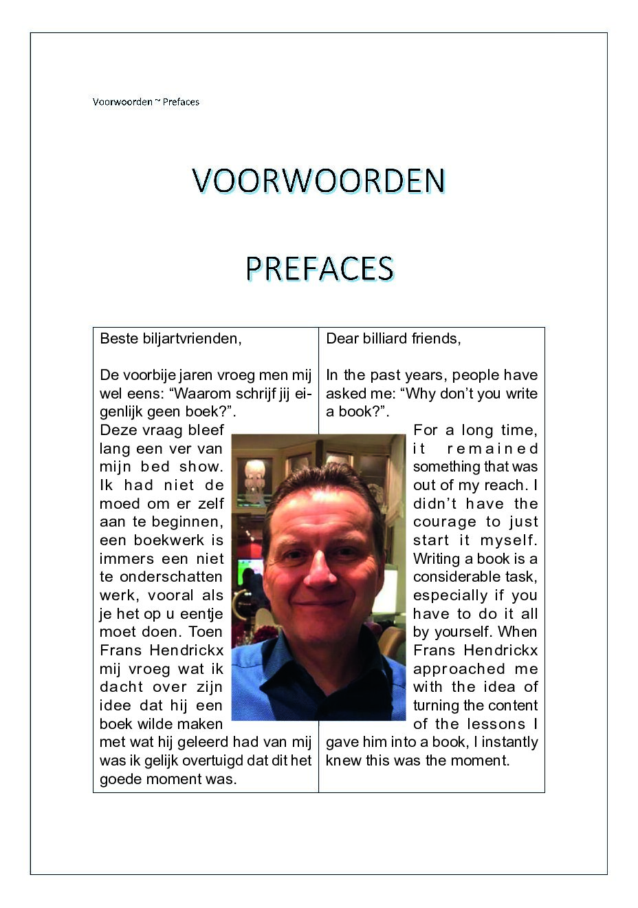 Voorwoord / Preface – pagina 1