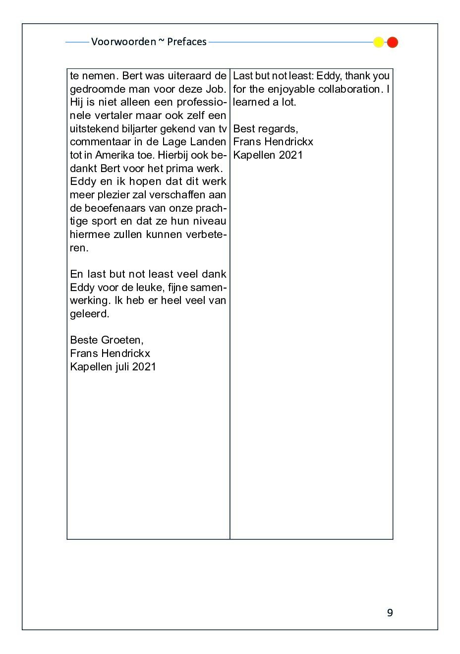 Voorwoord / Preface – pagina 5